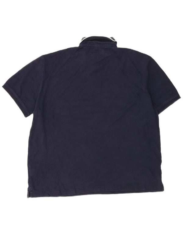 Tommy Hilfiger Polo Homme XL Bleu Marine Rayé Coton