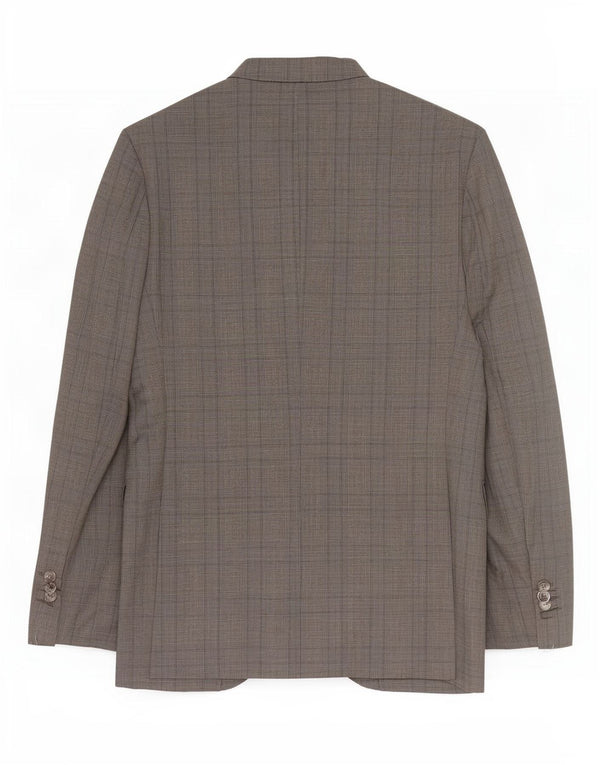 Massimo Dutti Veste Blazer 2 Boutons Homme EU 46 Petit Gris Pied-de-Poule Laine