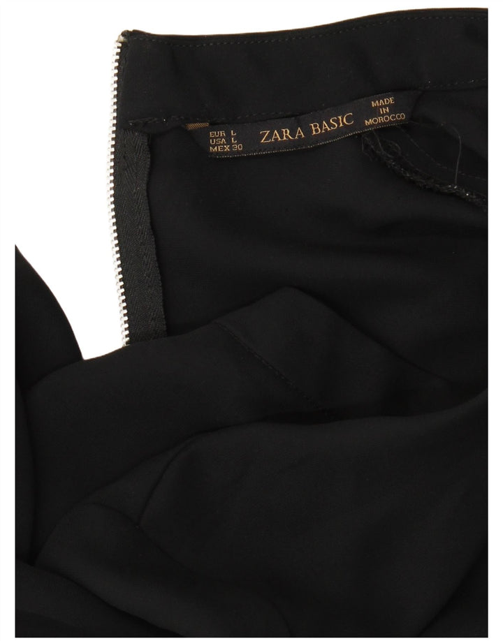 Zara Chemisier à manches 3/4 pour femme UK 14 Large Noir