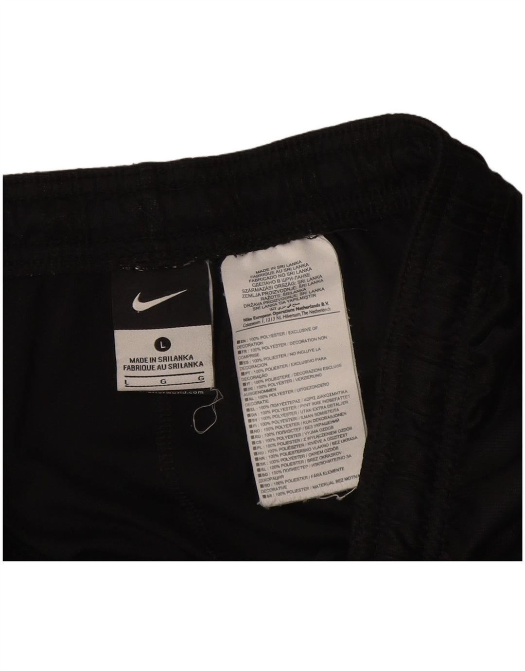 Short de sport Nike pour hommes, grand, noir, polyester