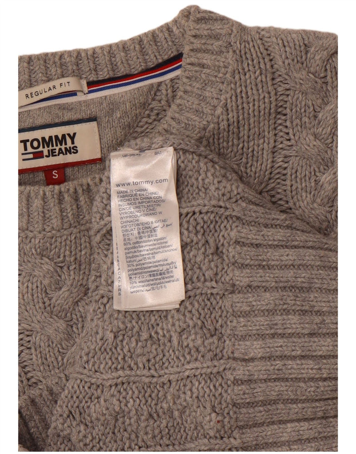 TOMMY HILFIGER Pull à col rond coupe classique pour homme Petit gris coton