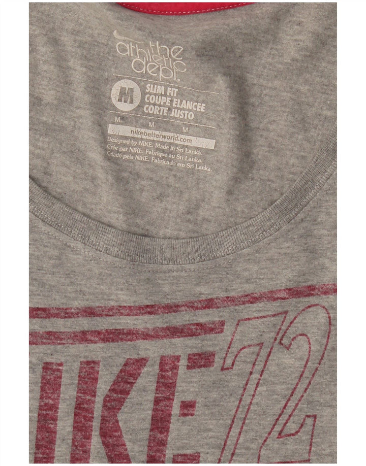 NIKE T-shirt coupe slim pour femme UK 12 Gris moyen moucheté