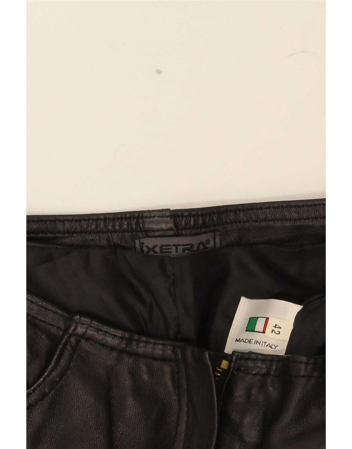 XETRA Pantalon en cuir bootcut pour femme IT 42 Medium W28 L32 Noir