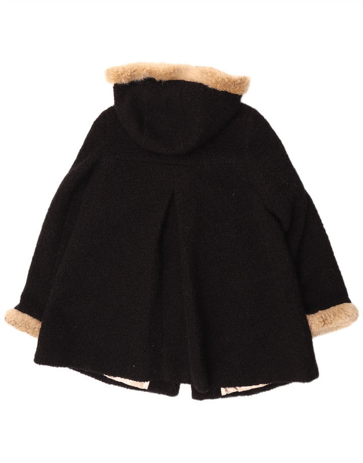 Monsoon Manteau à capuche pour femme UK 16 Large Laine noire