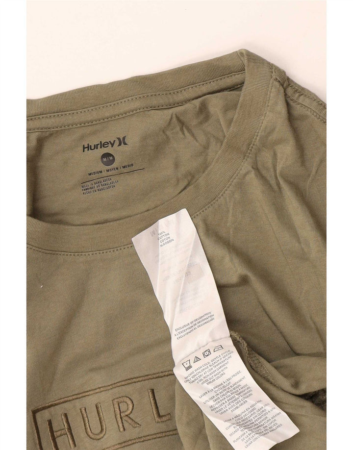 Hurley T-Shirt Graphique Top Homme Kaki Moyen Coton