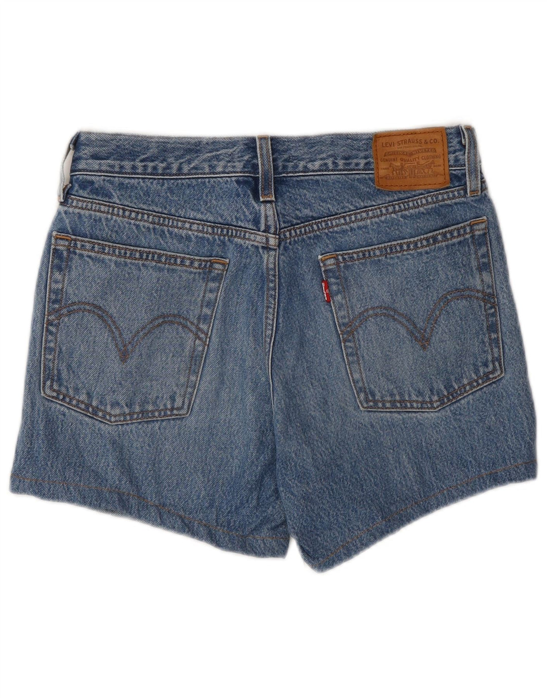 Levi's Short Wedge Femme en Denim Déchiré W26 Petit Bleu Coton