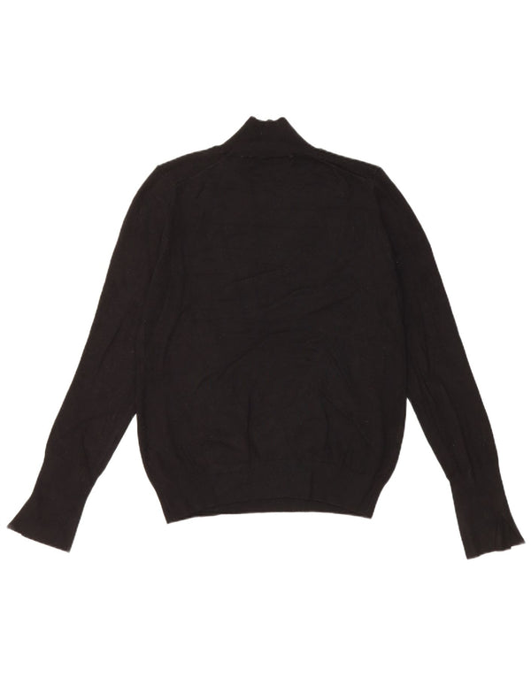 Zara Pull col roulé pour femme UK 14 Large Noir Viscose