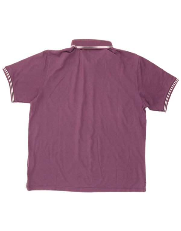 Champion Mens Easy Fit Polo Shirt XL Purple Cotton