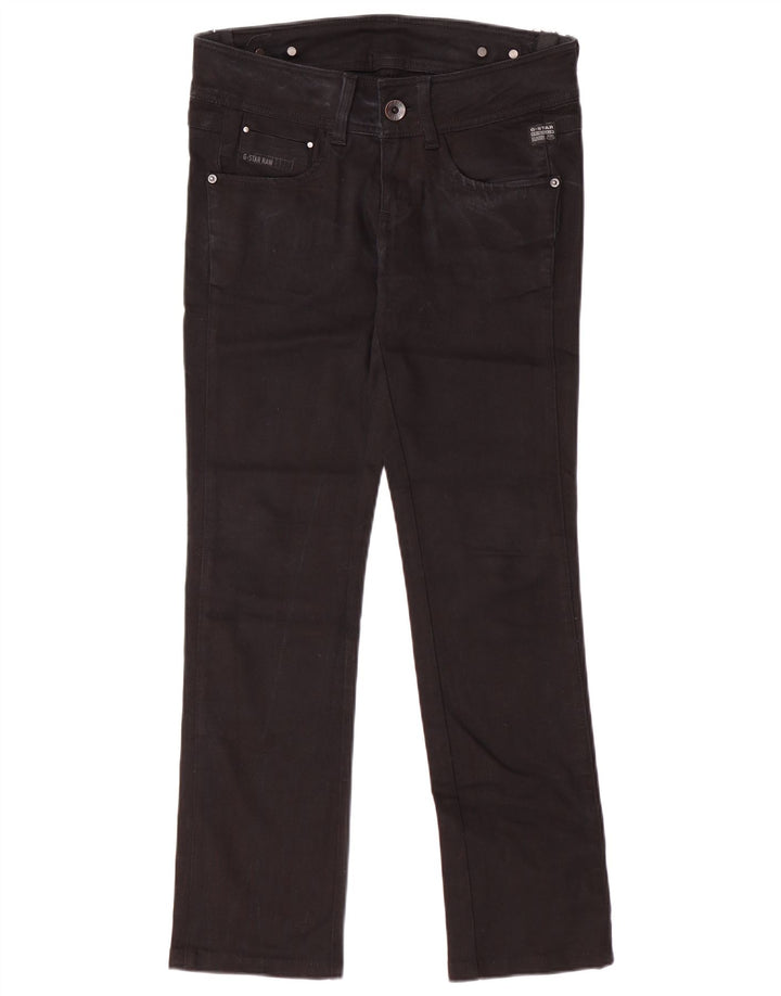 G-STAR Womens Straight Jeans W27 L28 Black Cotton