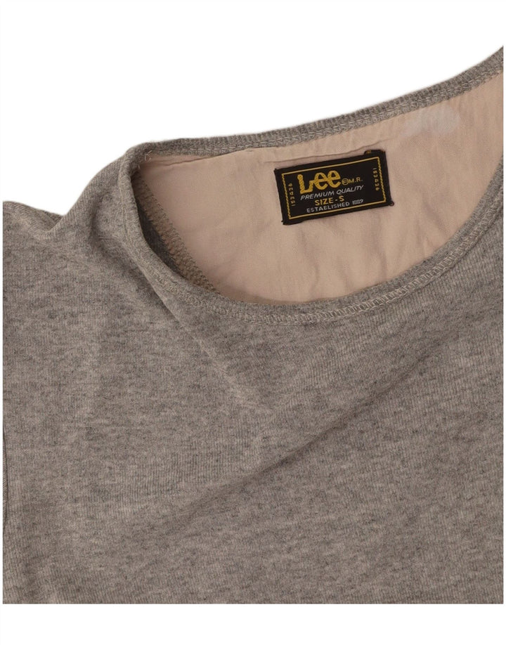 LEE T-shirt court pour femme UK 10 Petit Gris