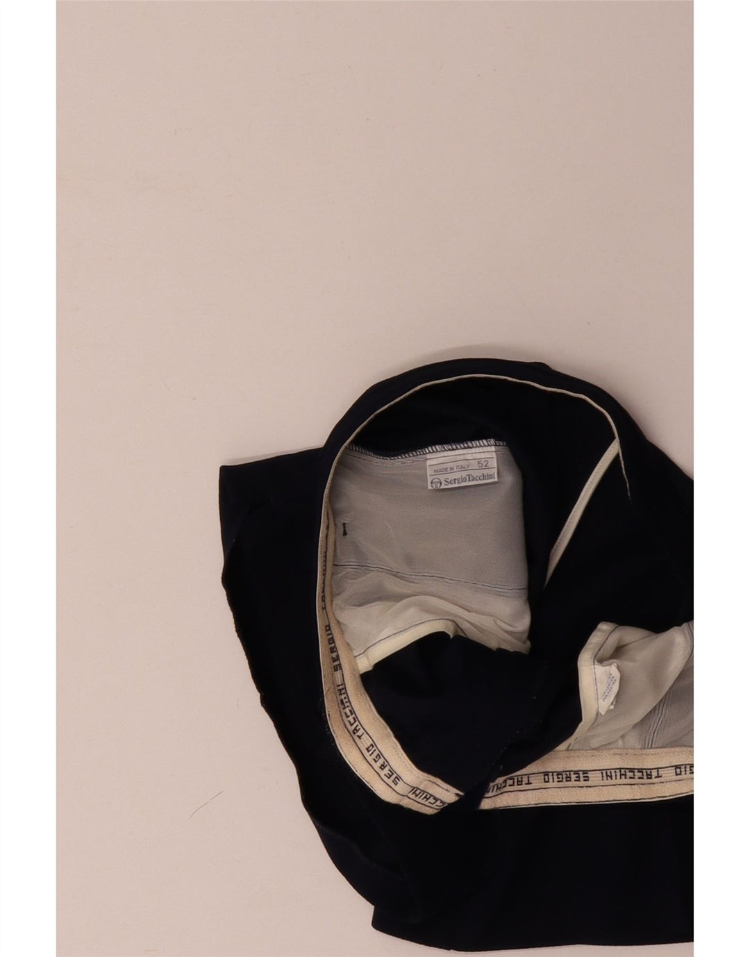 SERGIO TACCHINI Short Chino Homme IT 52 XL W34 Bleu Marine Polyester