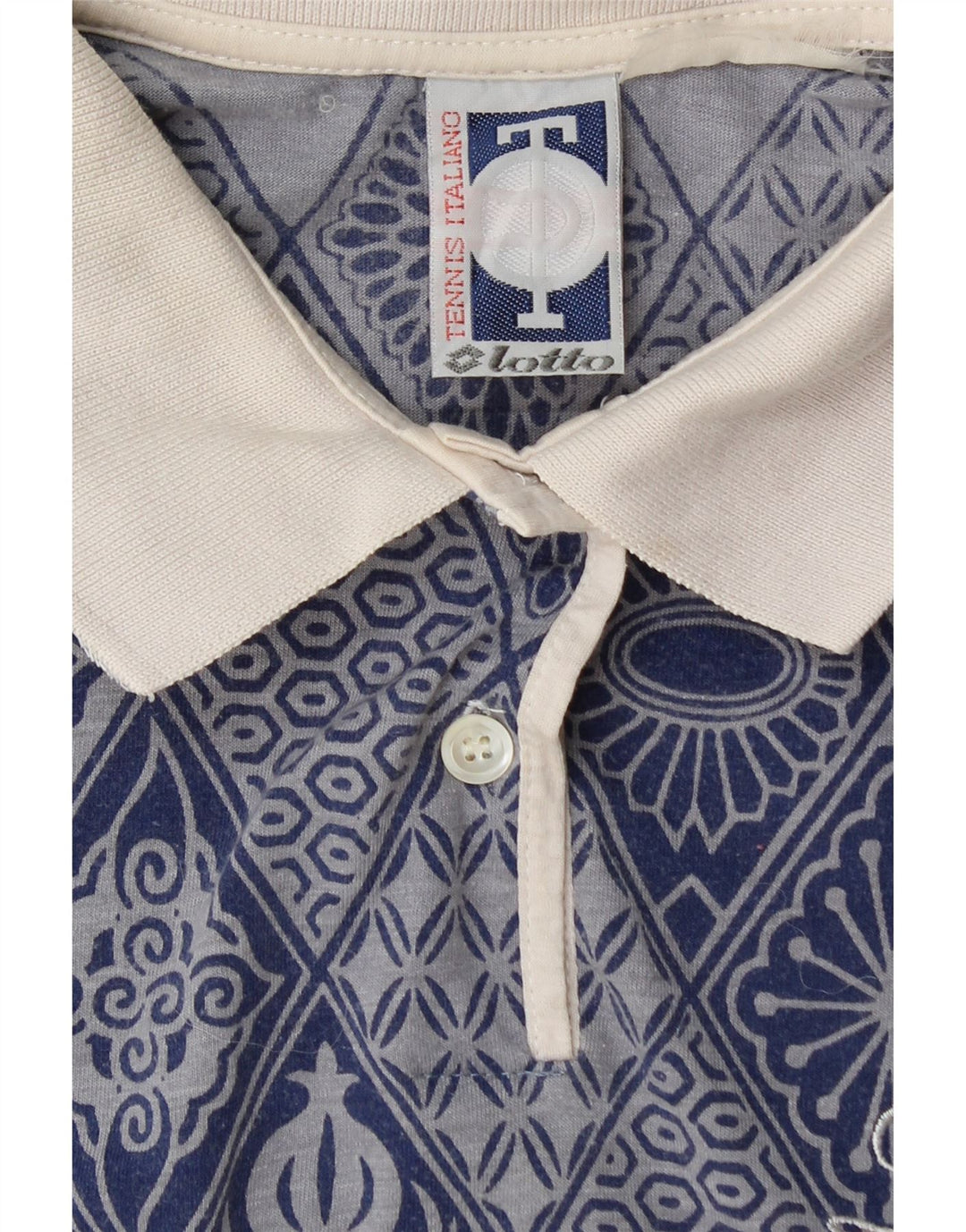 LOTTO Polo sans manches pour femme UK 42 Bleu moyen géométrique