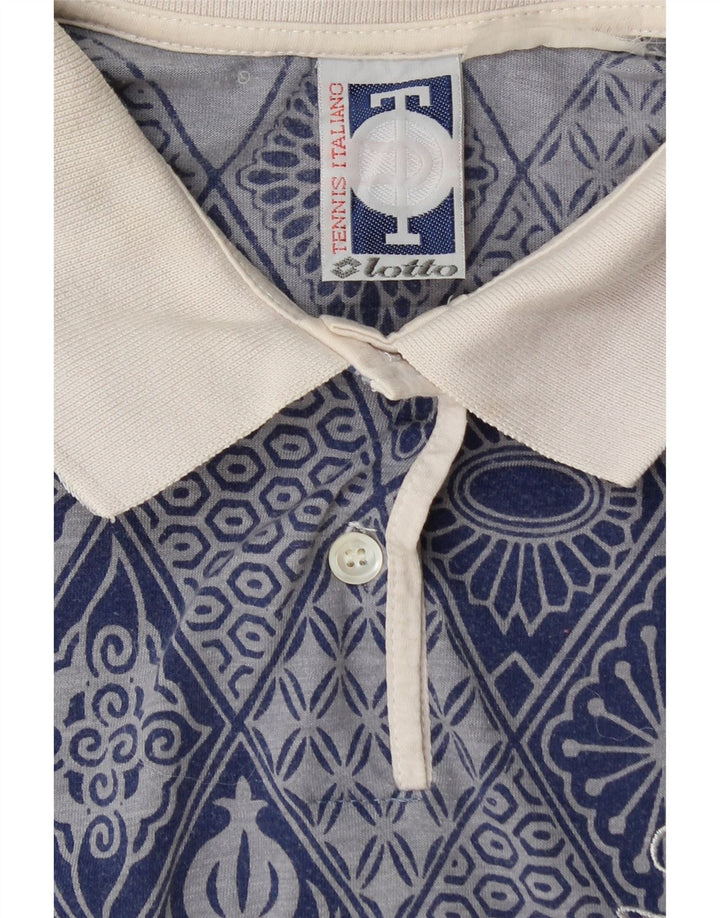 LOTTO Polo sans manches pour femme UK 42 Bleu moyen géométrique