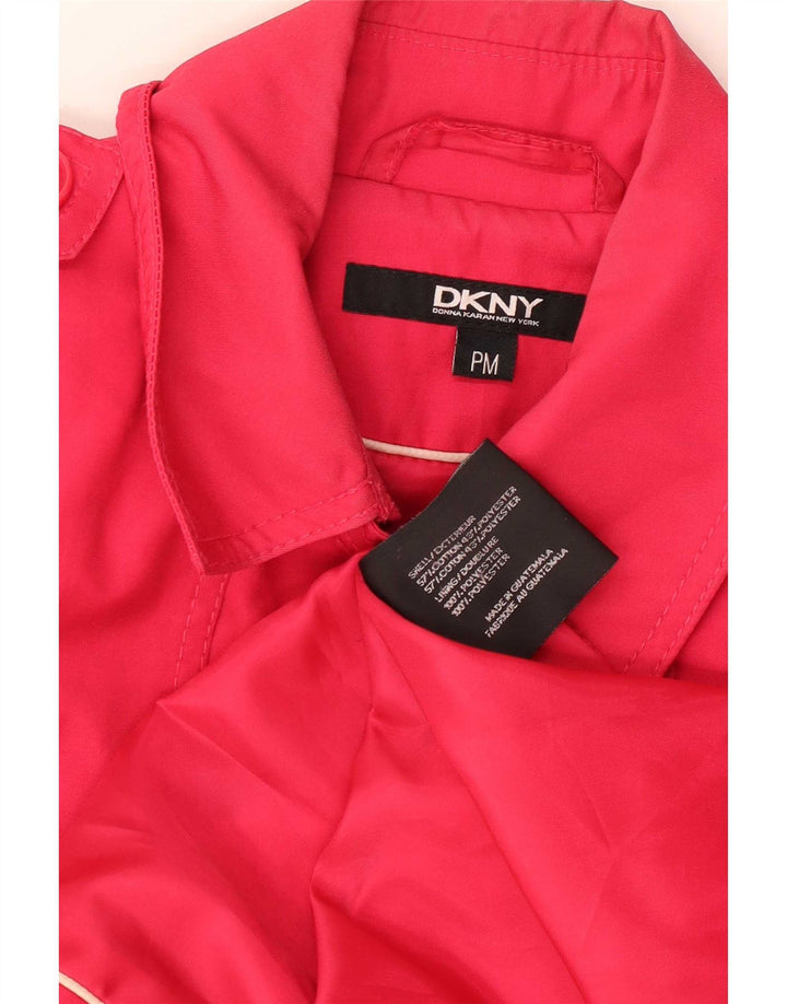 Dkny Trench Coat Femme UK 14 Coton Rose Moyen