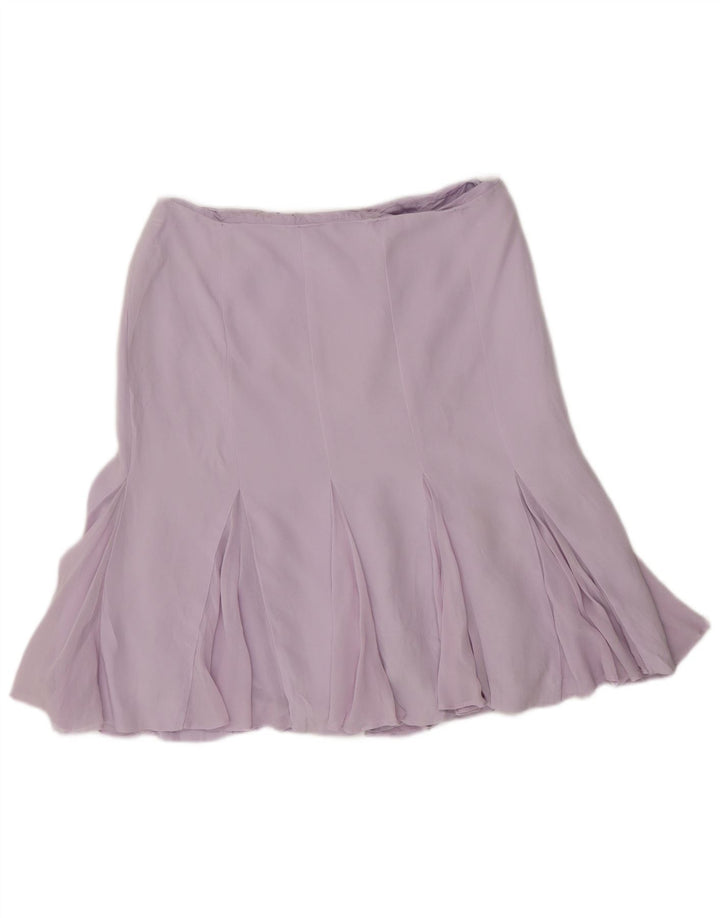 Luisa Spagnoli Jupe à Volants Femme IT 44 Moyen W30 Soie Violette