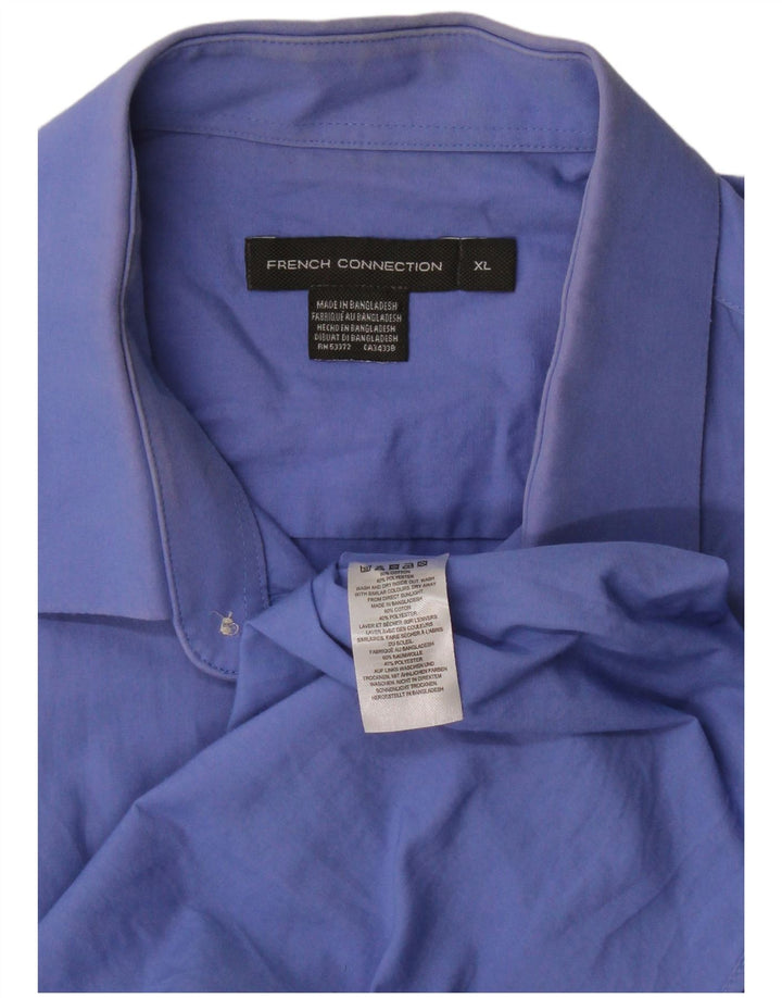 French Connection Chemise Homme XL Bleu Coton
