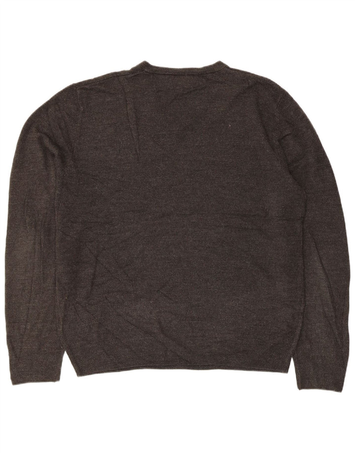 Marks & Spencer Pull Col V Homme XL Gris Acrylique
