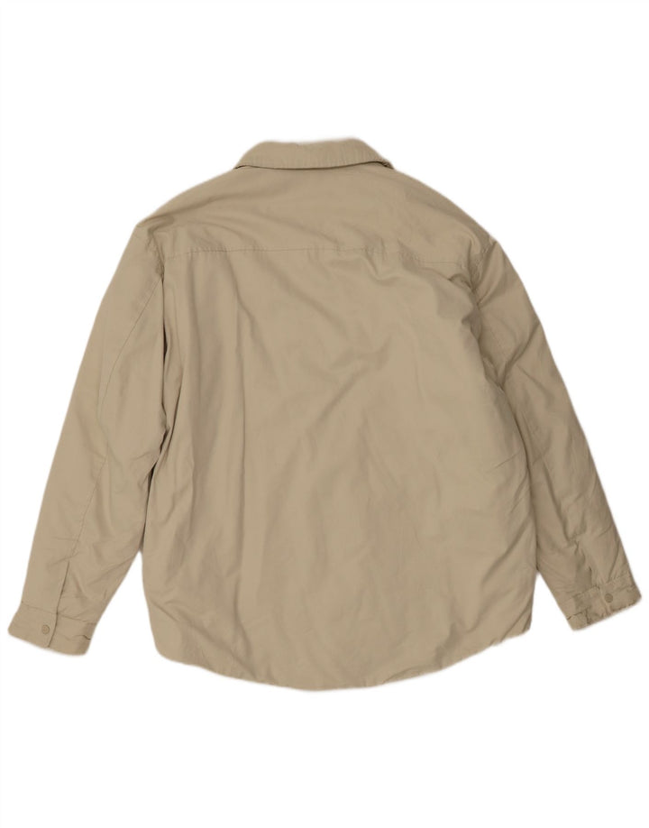 Zara Veste Bomber Homme UK 40 Large Beige Polyester