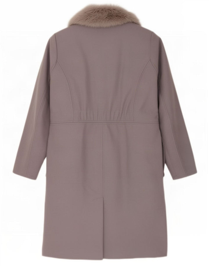 French Connection Manteau Femme UK 8 Small Gris Laine Vierge