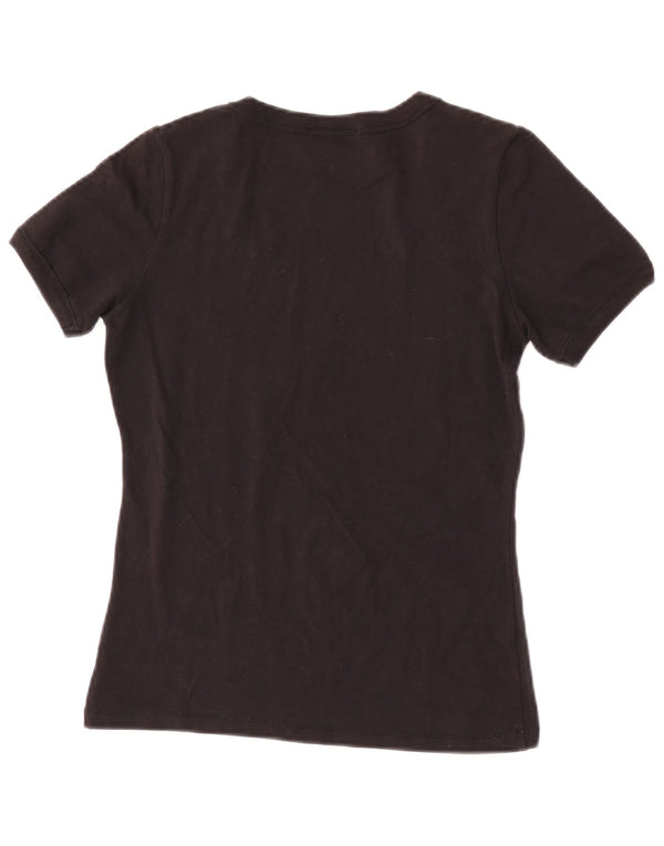 Marlboro Classics T-shirt graphique pour femme UK 10 Petit coton noir