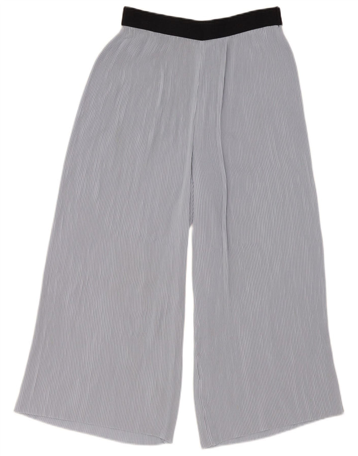 Pantalon Capri Cullotes Femme Zara Petit W26 L22 Bleu Polyester