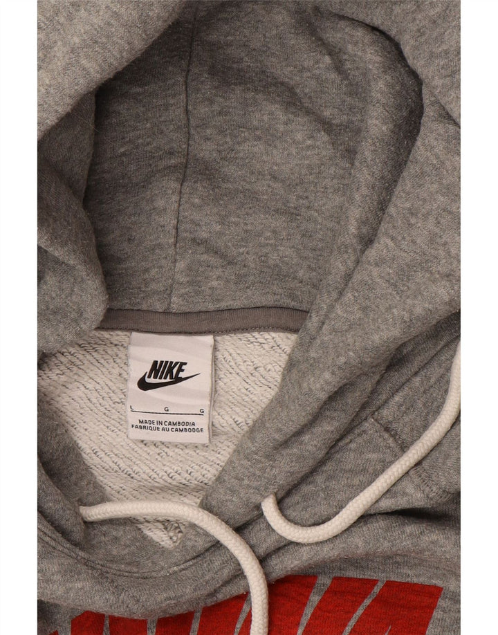 Nike Pull à capuche graphique pour homme en coton gris Taille L