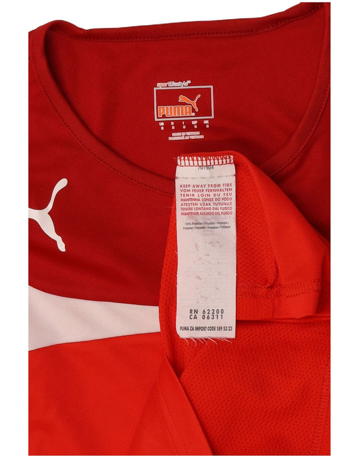 Puma T-Shirt Homme Rouge Colorblock Polyester