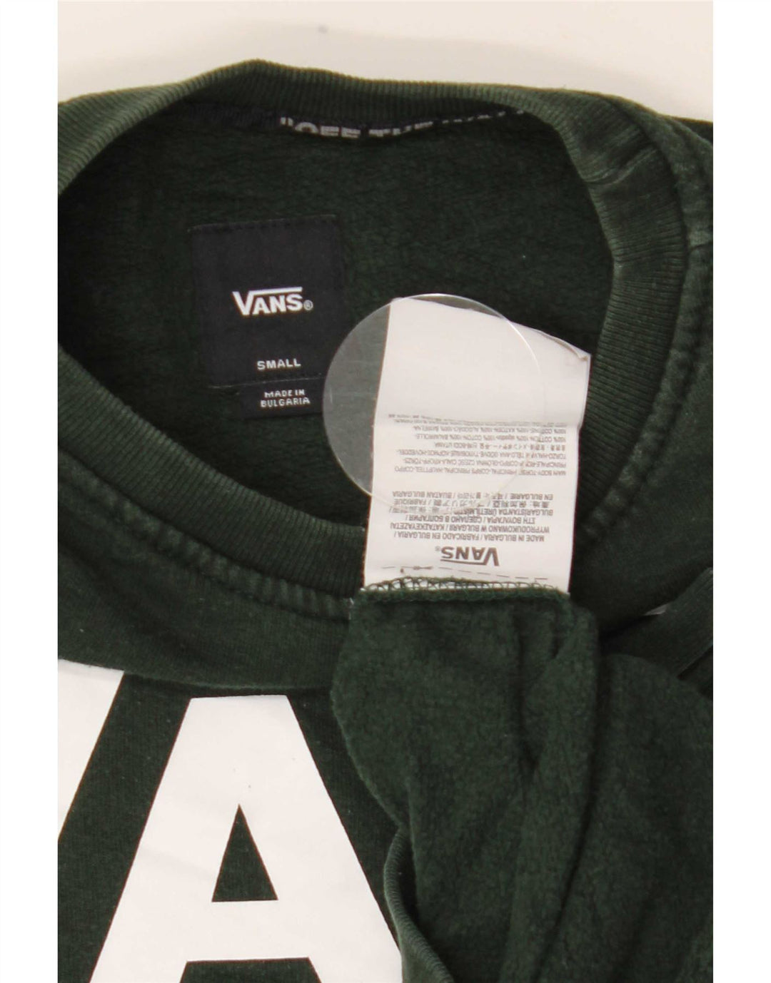 Vans Sweat-shirt graphique pour hommes en coton vert petit