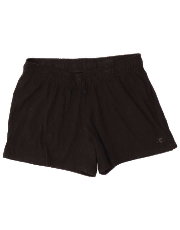 CHAMPION Short de sport pour femme UK 16 Large Noir Coton