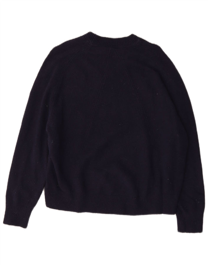 John Lewis Pull surdimensionné à col rond pour femme UK 14 Bleu marine moyen