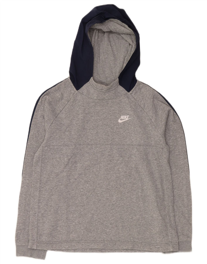 NIKE Pull à capuche graphique pour garçon 13-14 ans XL Gris Colorblock Coton