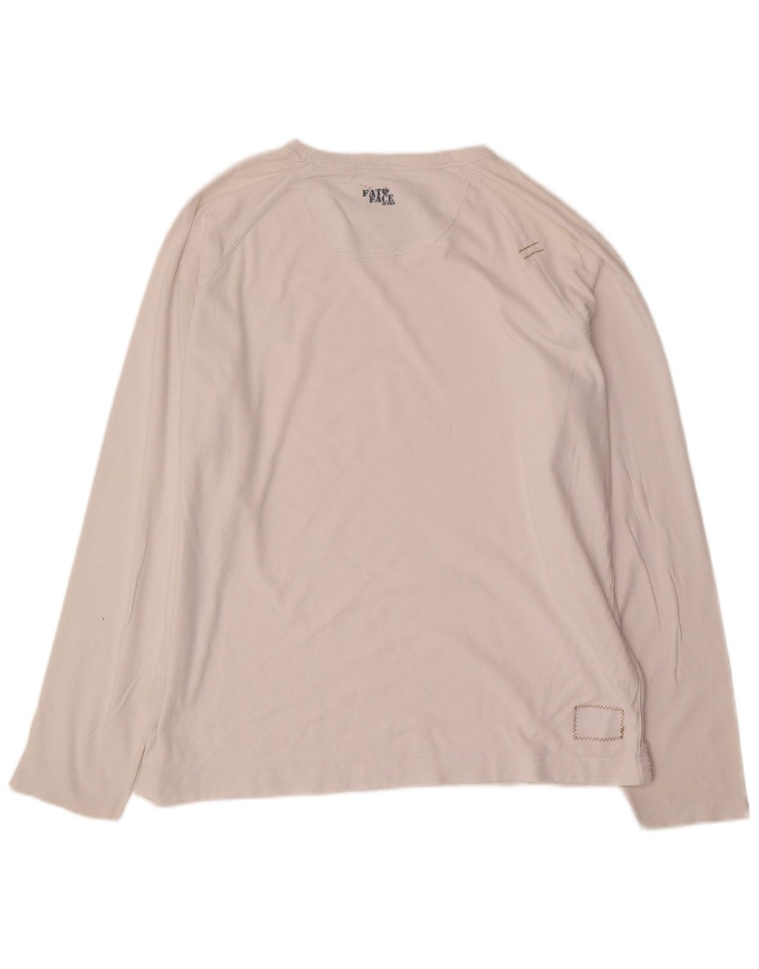Fat Face Haut Homme Manches Longues Grand Coton Blanc
