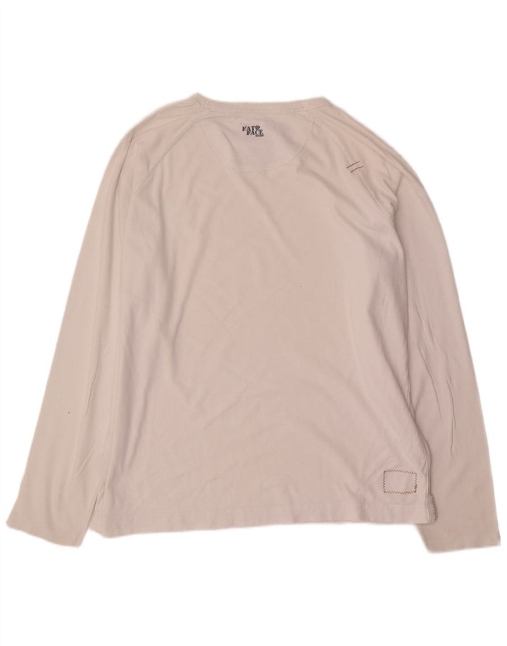 Fat Face Haut Homme Manches Longues Grand Coton Blanc