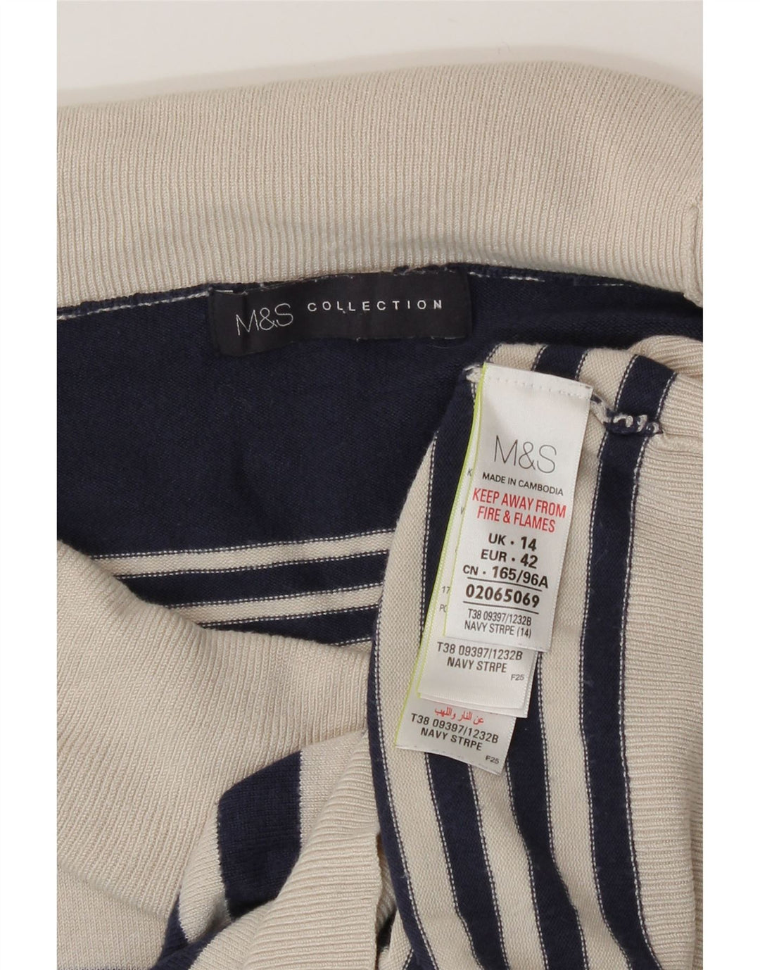 Marks & Spencer Pull col roulé pour femme UK 14 Large Bleu marine