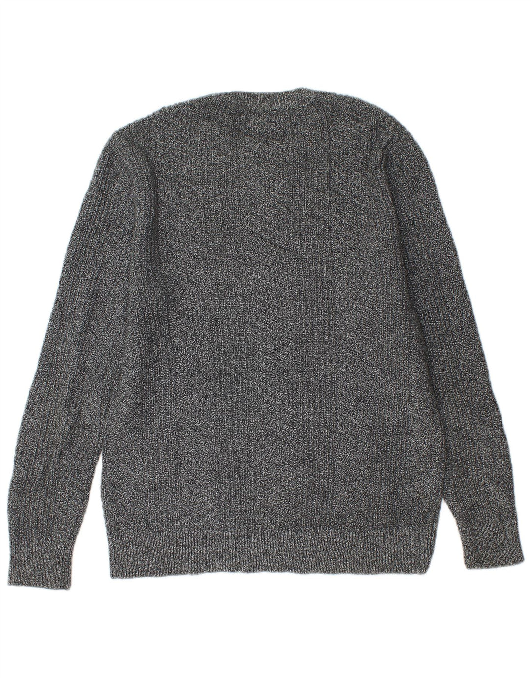 BONOBOS Pull Col Rond Homme Gris Moyen Moucheté Coton