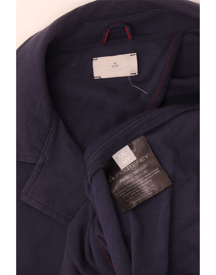 PEUTEREY Veste Blazer 2 Boutons Garçon 13-14 ans 2XL Bleu Marine Coton