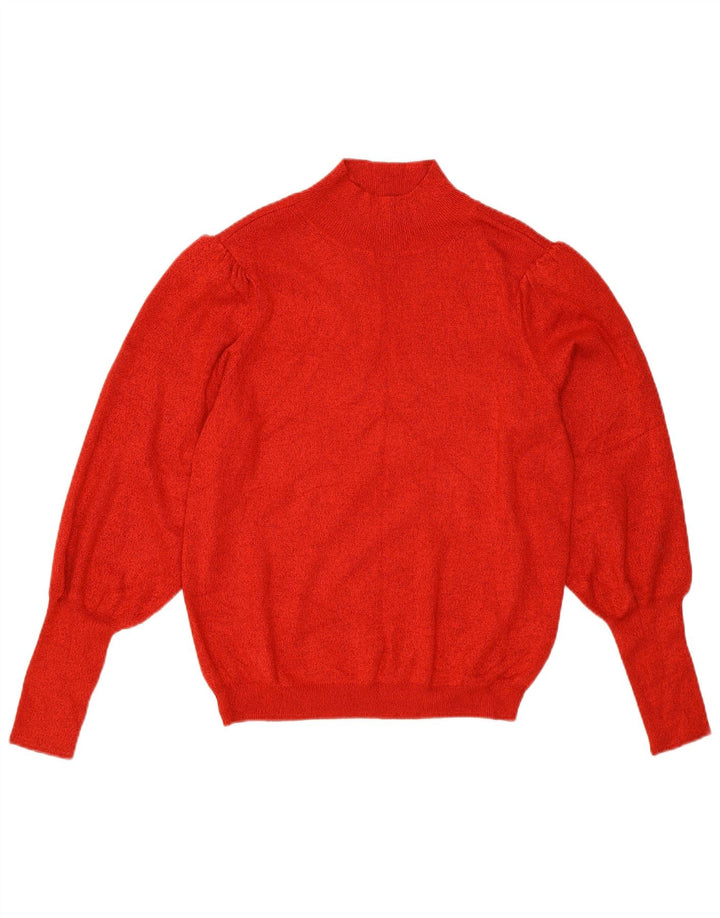Marks & Spencer Pull col roulé pour femme UK 12 Viscose rouge moyen
