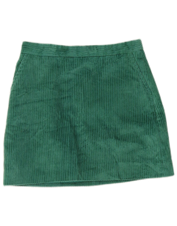 Jack Wills Mini jupe en velours côtelé pour femme UK 10 Small W28 Coton vert
