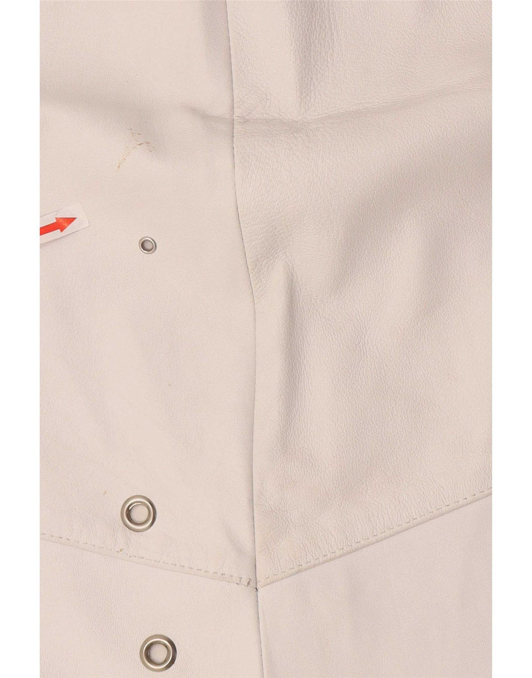 jupe en cuir femme vintage W36 XL Blanc