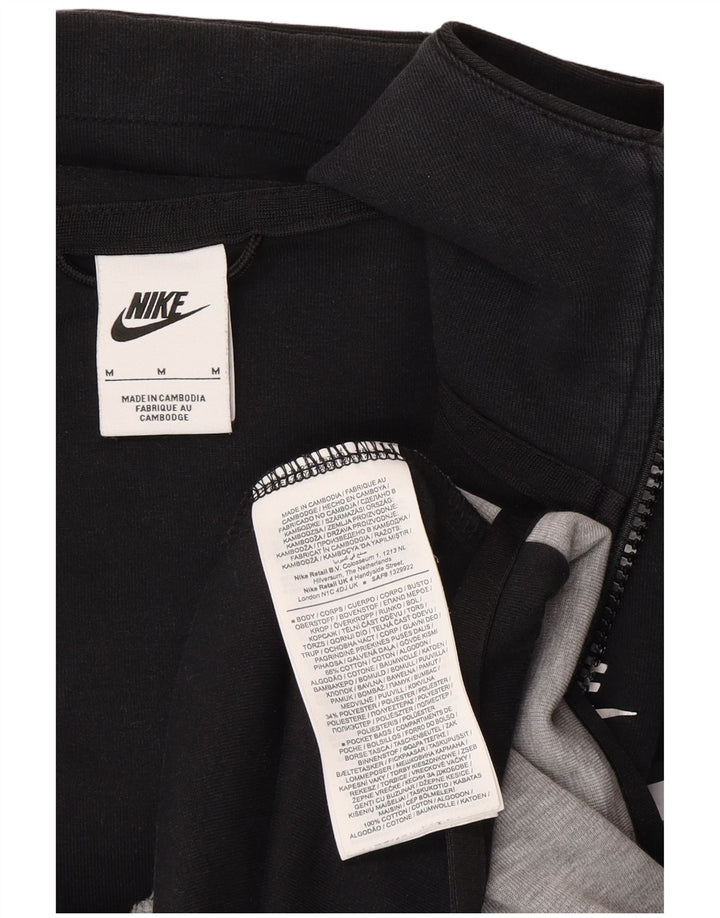 Nike Sweat à capuche zippé en coton color block noir moyen pour homme