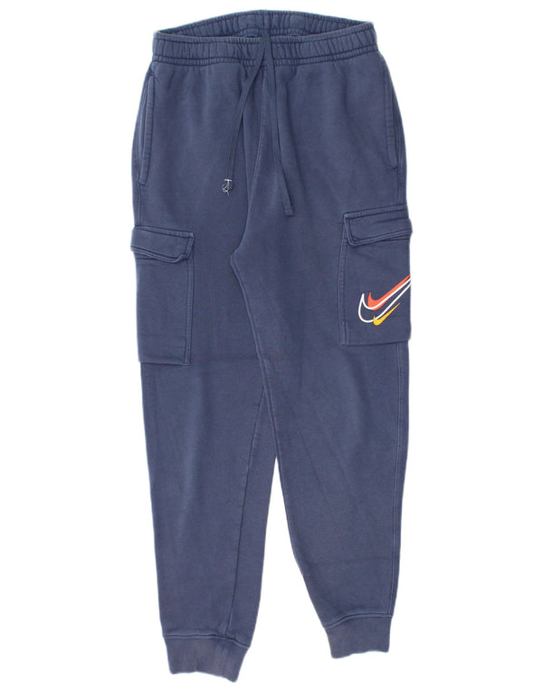Nike Pantalon de survêtement cargo graphique pour homme en coton bleu marine Taille S