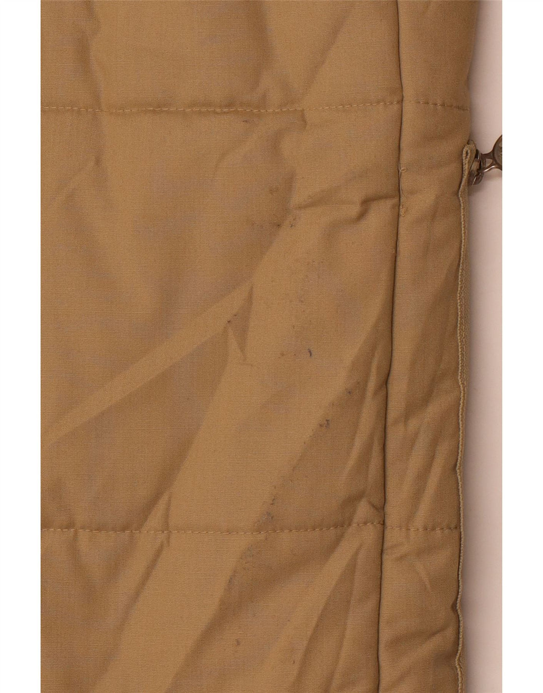 manteau rembourré vintage pour homme UK 36 Petit polyester beige