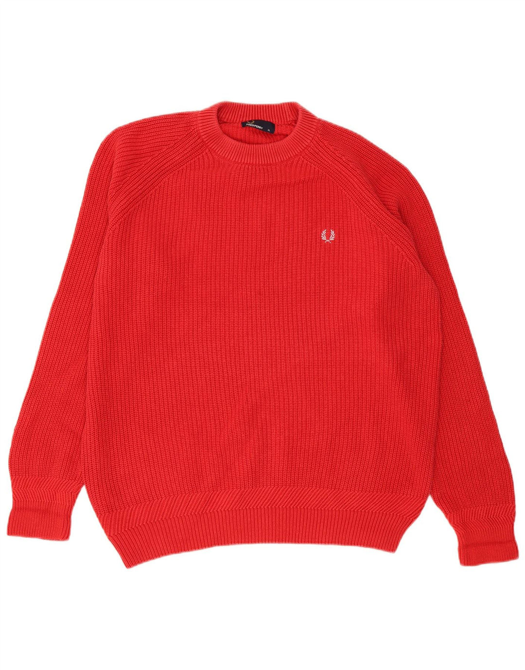 Fred Perry Pull ras du cou pour homme XL en coton rouge