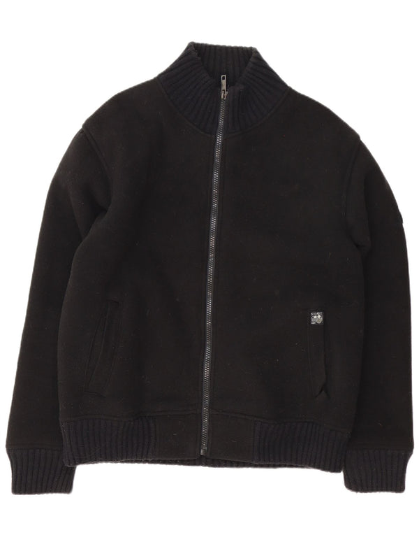 Urban Spirit Veste Sherpa Polaire 1/4 Zip Homme UK 40 Large Noir Polyester