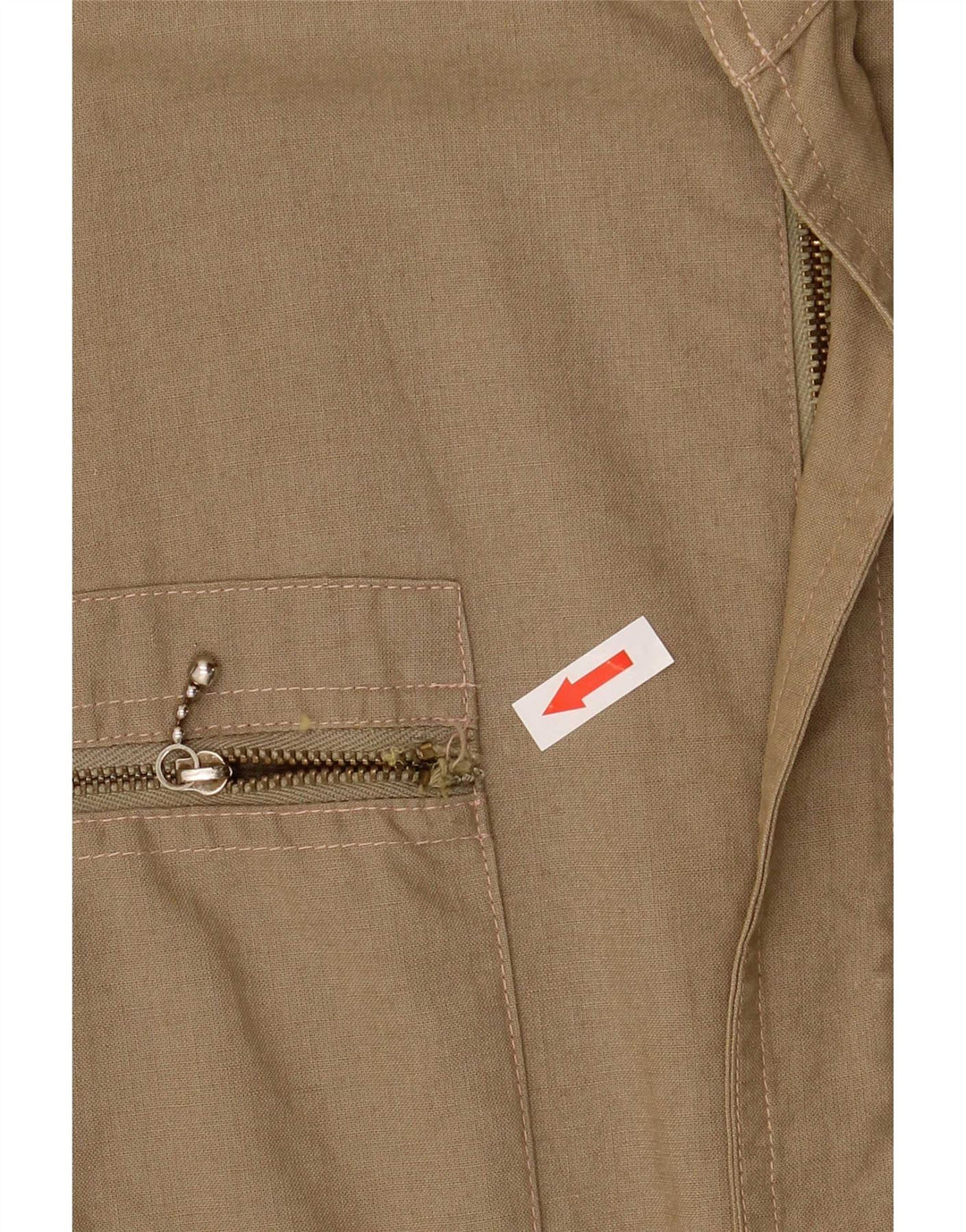 veste utilitaire homme vintage EU 48 coton kaki moyen
