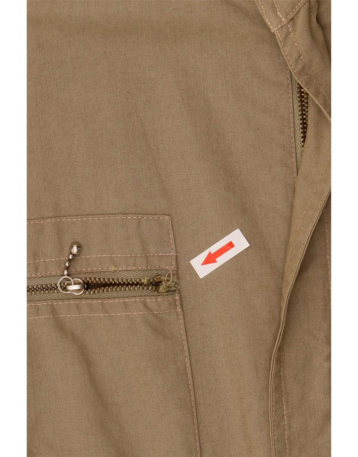 veste utilitaire homme vintage EU 48 coton kaki moyen