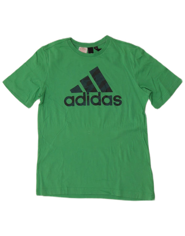 Adidas T-Shirt Graphique Garçon 13-14 ans Vert Coton