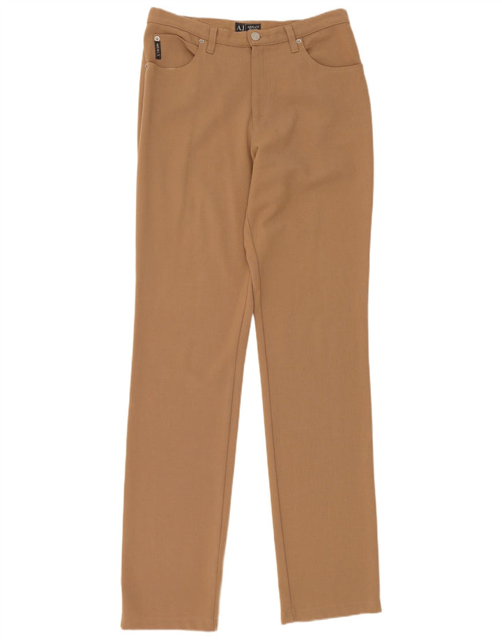 Armani Pantalon décontracté slim pour femme W30 L34 Marron Polyester