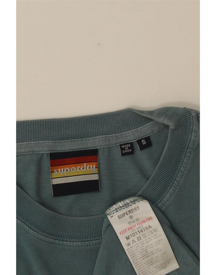 SUPERDRY T-Shirt Graphique Homme Petit Bleu Coton