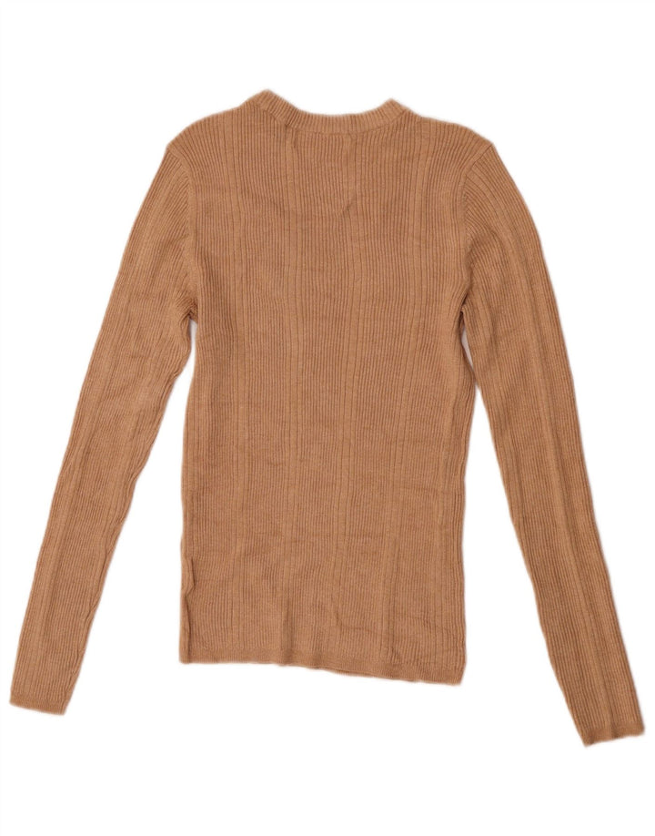 Marks & Spencer Haut à manches longues pour femme UK 8 Small Beige Viscose